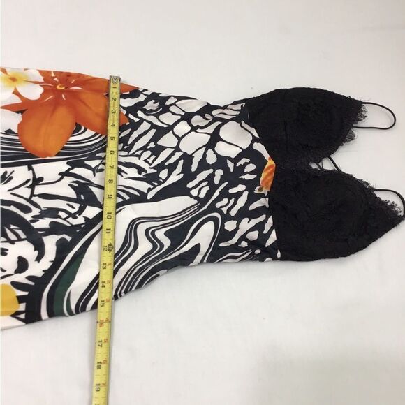 Mary L Couture Floral Silk Slip Dress Flowy Maxi Style Good Condition Size 2 - Picture 12 of 14